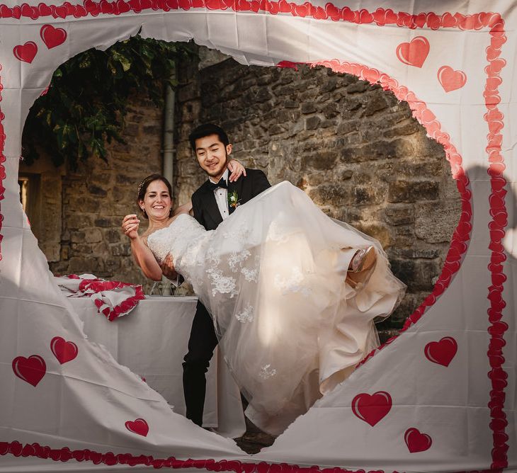 Wedding Entertainment | Bride in Ellis Bridal Tulle &amp; Embroidery Bridal Gown | Groom in Tuxedo | South of France Wedding | Andy Gaines Photography | Thompson Granger Films