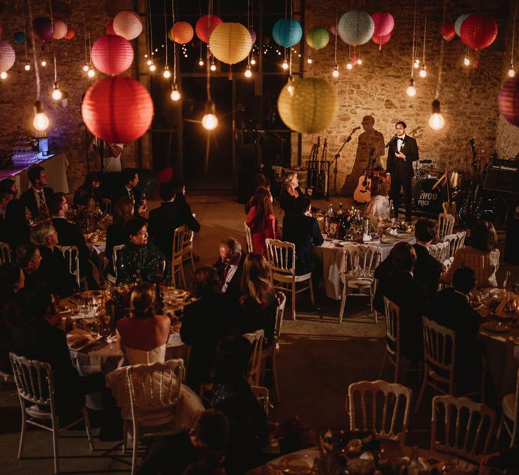 Colourful Chinese Lanterns at Domaine St Germain Wedding Venue, South of France | Andy Gaines Photography | Thompson Granger Films