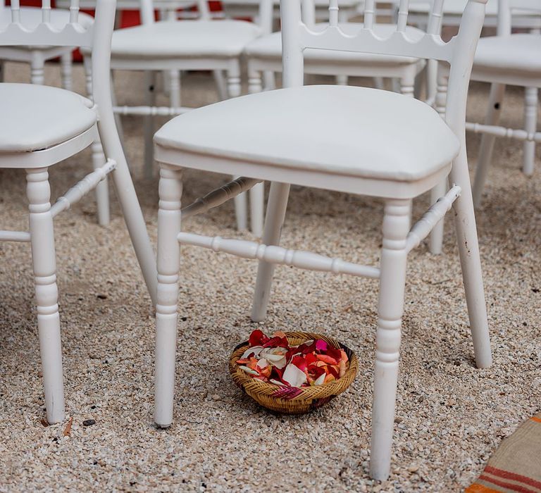 Confetti Basket | Paradise Destination Wedding at Jnane Tamsna in Marrakech, Morocco | Nordica Photography | Matteo Castelluccia Film