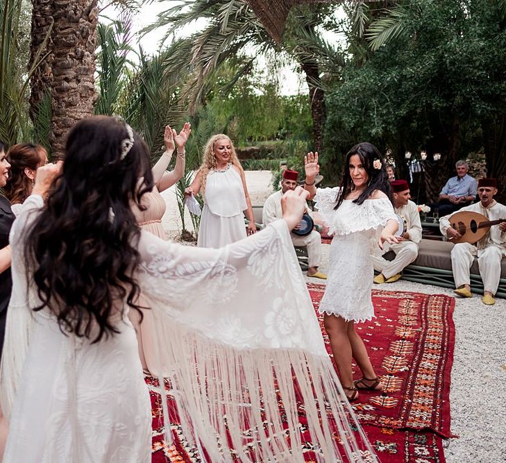 Bride in rue de Seine Bridal Gown | Paradise Destination Wedding at Jnane Tamsna in Marrakech, Morocco | Nordica Photography | Matteo Castelluccia Film