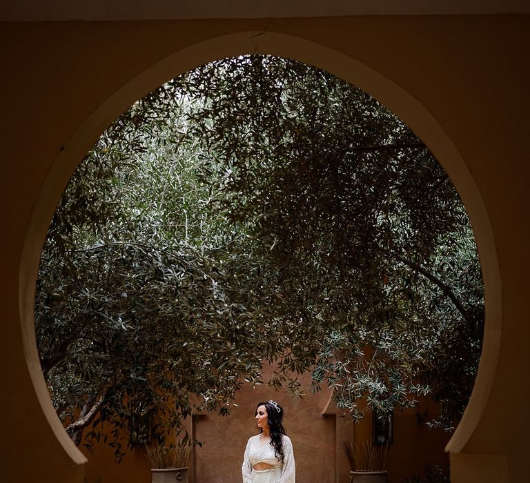 Bride in rue de Seine Bridal Gown | Paradise Destination Wedding at Jnane Tamsna in Marrakech, Morocco | Nordica Photography | Matteo Castelluccia Film