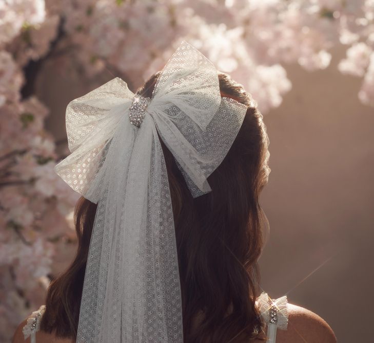 Needle &amp; Thread Polka Dot Veil with Bow Detail