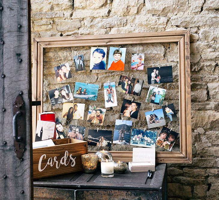 Polaroid Station &amp; Wedding Card Box | Wedding Decor |  | Rustic Greenery Wedding at Cripps Barn Cotswolds | Wedding_M Photography