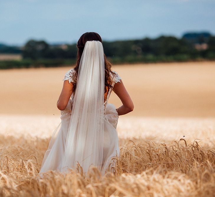 Bride in Antonia Berta Muse Wedding Dress | Rustic Greenery Wedding at Cripps Barn Cotswolds | Wedding_M Photography