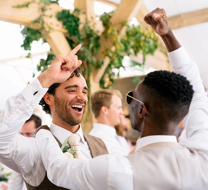 Groom in Waistcoat |  | Rustic Greenery Wedding at Cripps Barn Cotswolds | Wedding_M Photography