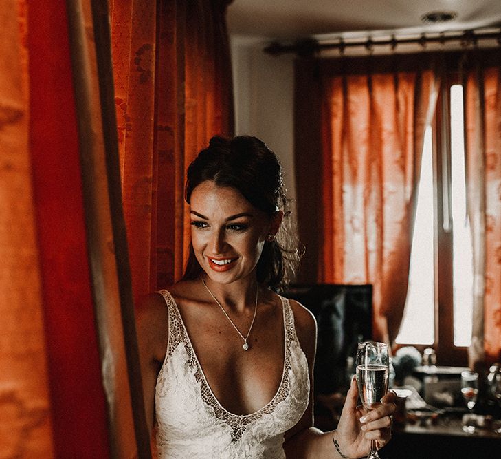 Wedding Morning Bridal Preparations | Bride in Grace Loves Lace Gia Gown | Tropical Destination on the Beach at Nice Sea Resort, Koh Phangan Thailand Planned by Phangan Weddings | Carla Blain Photography