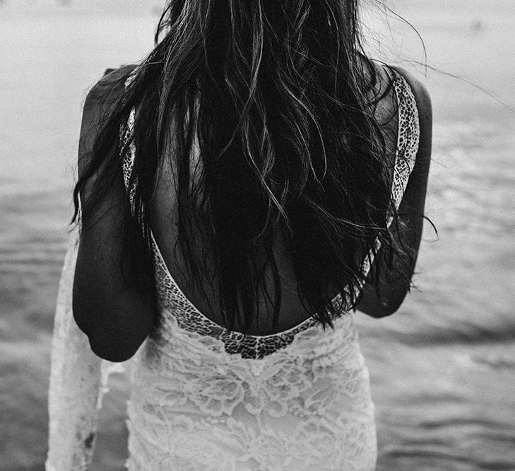 Bride in Grace Loves Lace Gia Wedding Dress | Tropical Destination on the Beach at Nice Sea Resort, Koh Phangan Thailand Planned by Phangan Weddings | Carla Blain Photography