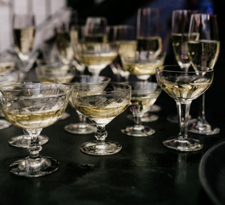 Champagne Reception in Coupe Glasses