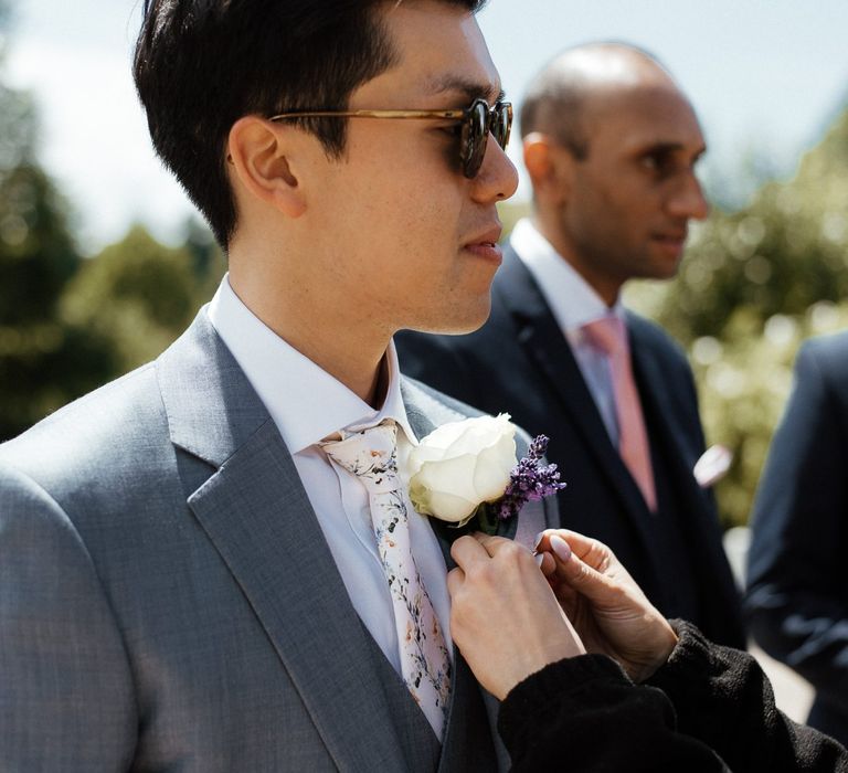 Groom with floral buttonhole