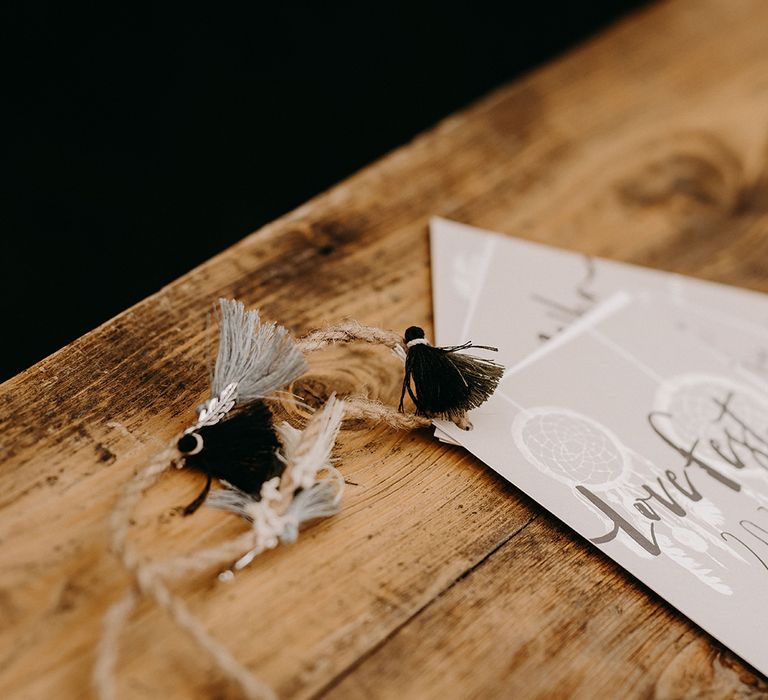 Wonderland Invites Wedding Stationery Suite | Nude Bohemian Wedding Inspiration by Wonderland Invites &amp; Rock The Day Styling | Kelsie Low Photography