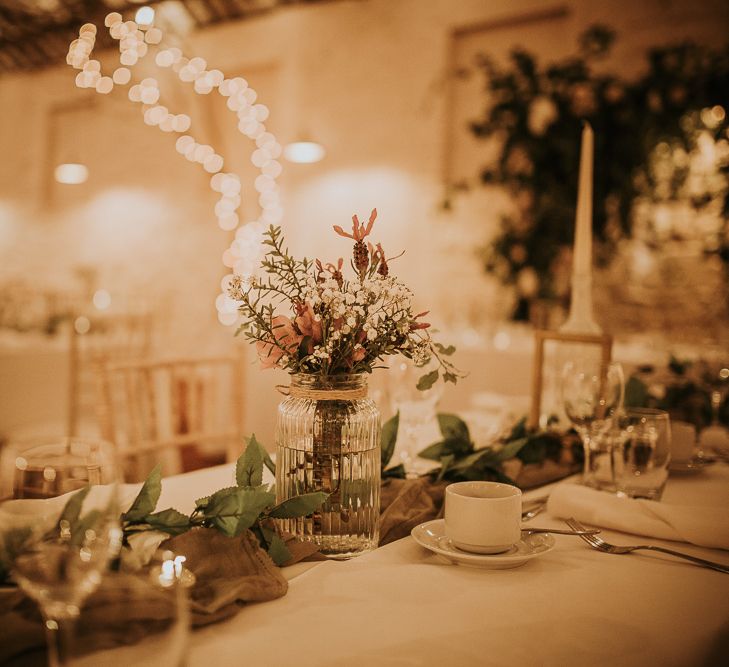 Old Barn Catering // Blush Pink Boho Barn Vibes With Bride in Rime Arodaky From The White Gallery. Outdoor ceremony at Larchfield Estate in Northern Ireland. Photography by Ten Twenty One.