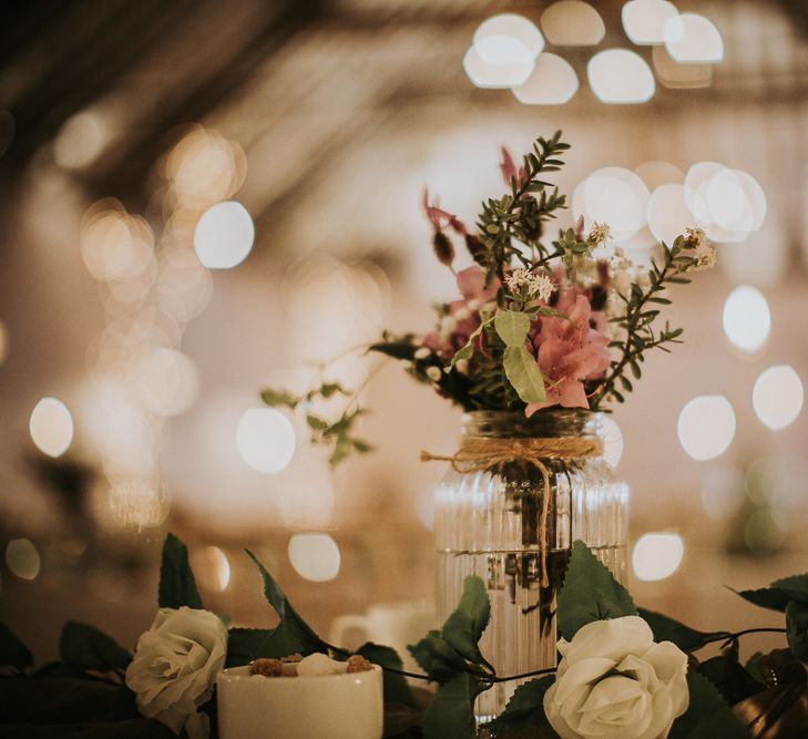 Blush Pink Boho Barn Vibes With Bride in Rime Arodaky From The White Gallery. Outdoor ceremony at Larchfield Estate in Northern Ireland. Photography by Ten Twenty One.