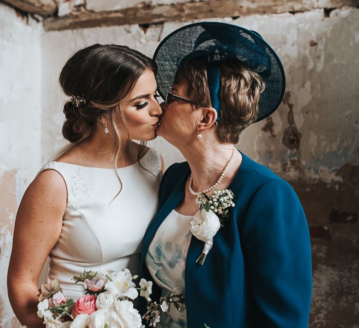 Blush Pink and Copper | RMW The List Members Hazel Gap Barn, Nottinghamshire | Mikaella Bridal Gown | Pear and Bear Photography