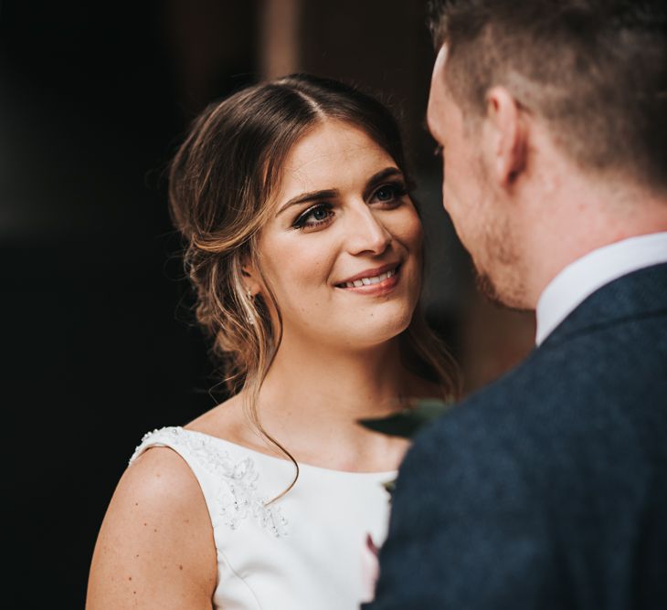 Blush Pink and Copper | RMW The List Members Hazel Gap Barn, Nottinghamshire | Mikaella Bridal Gown | Pear and Bear Photography