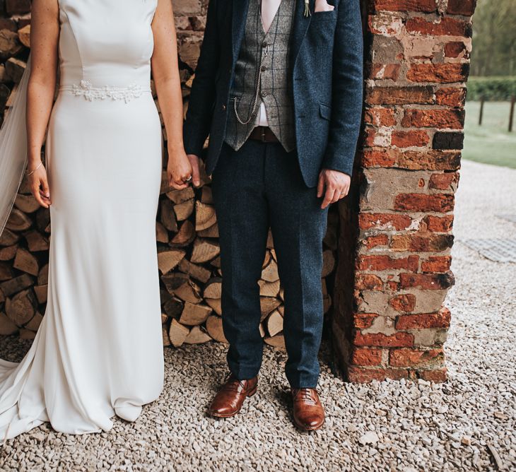 Blush Pink and Copper | RMW The List Members Hazel Gap Barn, Nottinghamshire | Mikaella Bridal Gown | Pear and Bear Photography