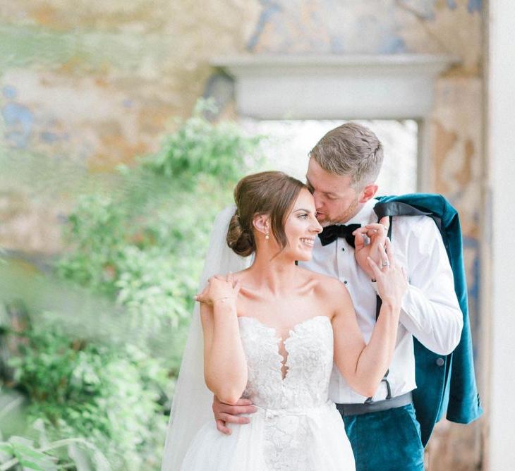 Bride and groom at Calke Abbey