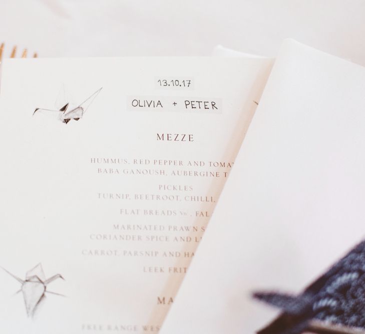 Menu Card | Autumn City Wedding at Clissold House,  West Reservoir Centre | A Thing Like That Photography