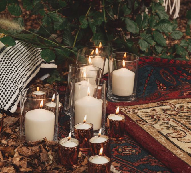 Cluster of Candles at the Altar