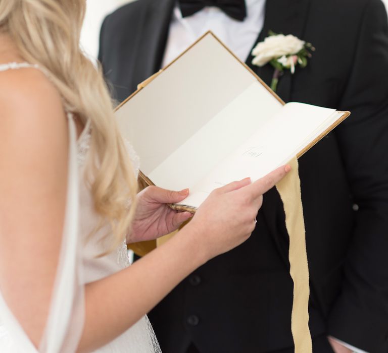 Bride in Nissa Now  from Chic Nostalgia | Groom in Black Tie Suit | Super Luxe White, Grey &amp; Gold Elegant Wedding Inspiration at Orangery, Holland Park, Kensington, London | Planned &amp; Style day The Events Designers | Eva Tarnok Photography