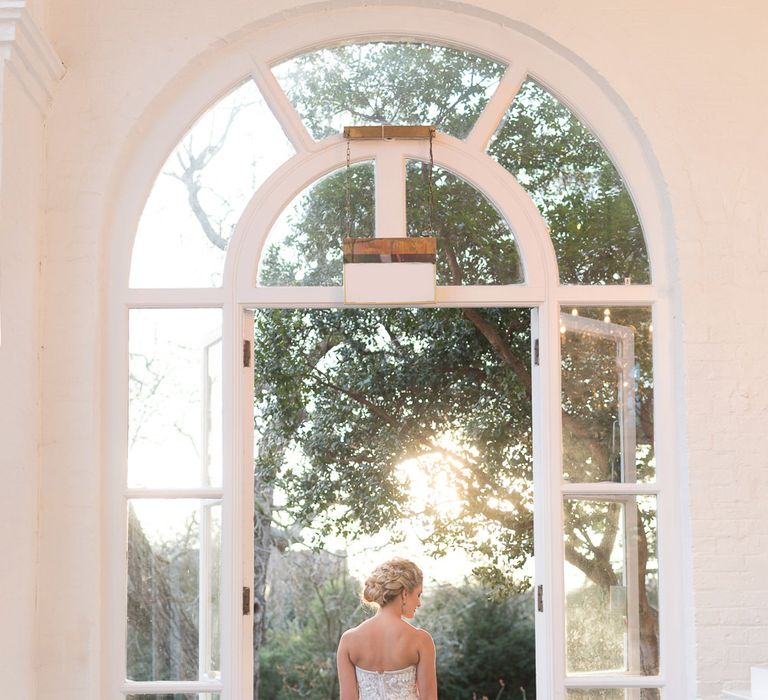 Bride in ‘Christelle’ by Anna Georgina and Kobus Dippenaar | Super Luxe White, Grey &amp; Gold Elegant Wedding Inspiration at Orangery, Holland Park, Kensington, London | Planned &amp; Style day The Events Designers | Eva Tarnok Photography