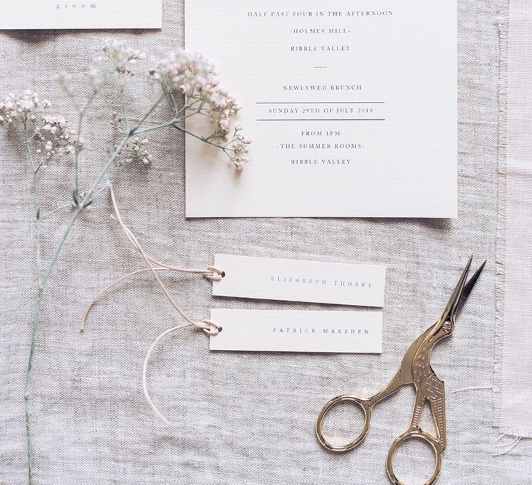 Elegant Wedding Stationery by Vine in the Wild | Sophisticated Pastel Wedding Inspiration from Jean Jackson Couture | Emma Pilkington Photography