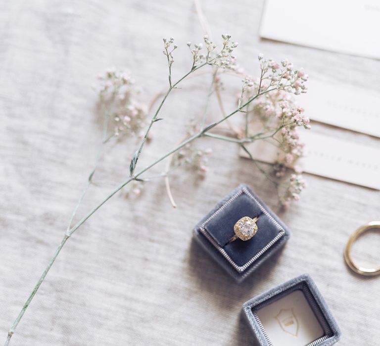 Ring Box and Engagement Ring | Sophisticated Pastel Wedding Inspiration from Jean Jackson Couture | Emma Pilkington Photography