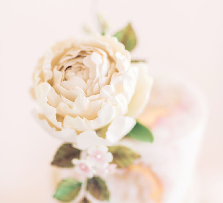 Flower Cake Topper | Sophisticated Pastel Wedding Inspiration from Jean Jackson Couture | Emma Pilkington Photography