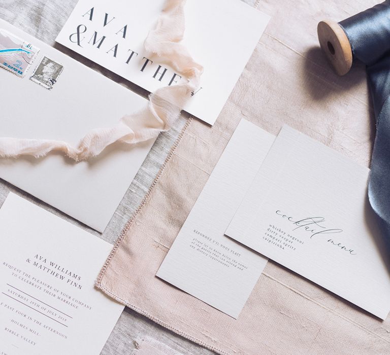 Vine in the Wild Wedding Stationery Suite | Sophisticated Pastel Wedding Inspiration from Jean Jackson Couture | Emma Pilkington Photography