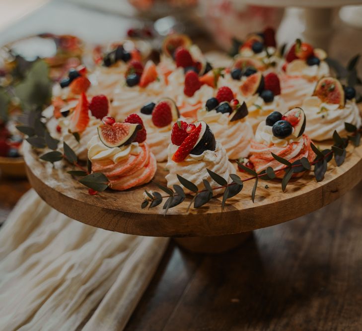 Fig &amp; Berry Topped Meringue Kisses for Dessert table