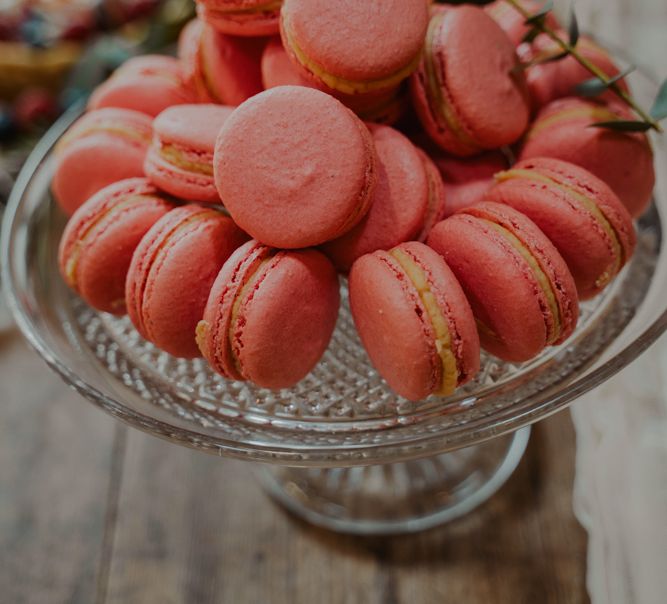 Pink Macaroons for Dessert Table