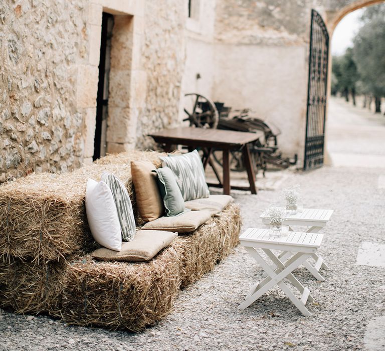 White, Pink &amp; Green Outdoor Spanish Wedding at Binissatí in Mallorca, Spain | Planned by Pasión Eventos | Wedding Dresses by Marta Planella | Marta Kowalska Photography