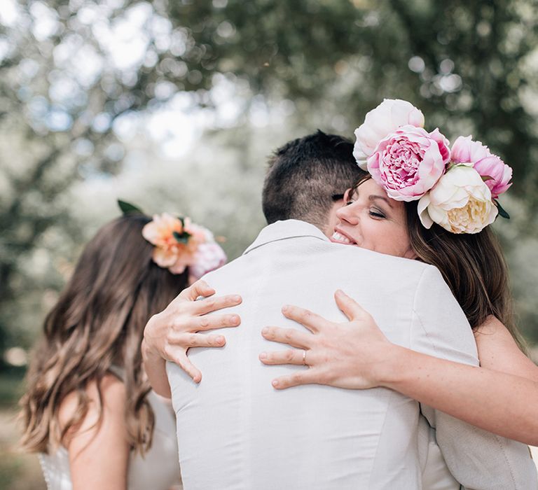 White, Pink &amp; Green Outdoor Spanish Wedding at Binissatí in Mallorca, Spain | Planned by Pasión Eventos | Wedding Dresses by Marta Planella | Marta Kowalska Photography