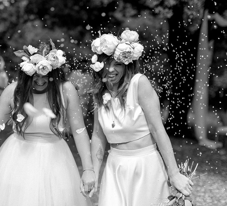 White, Pink &amp; Green Outdoor Spanish Wedding at Binissatí in Mallorca, Spain | Planned by Pasión Eventos | Wedding Dresses by Marta Planella | Marta Kowalska Photography