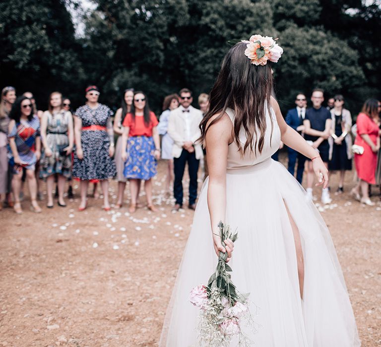 White, Pink &amp; Green Outdoor Spanish Wedding at Binissatí in Mallorca, Spain | Planned by Pasión Eventos | Wedding Dresses by Marta Planella | Marta Kowalska Photography