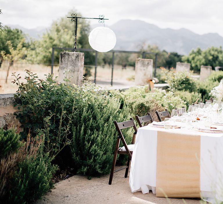 White, Pink &amp; Green Outdoor Spanish Wedding at Binissatí in Mallorca, Spain | Planned by Pasión Eventos | Wedding Dresses by Marta Planella | Marta Kowalska Photography