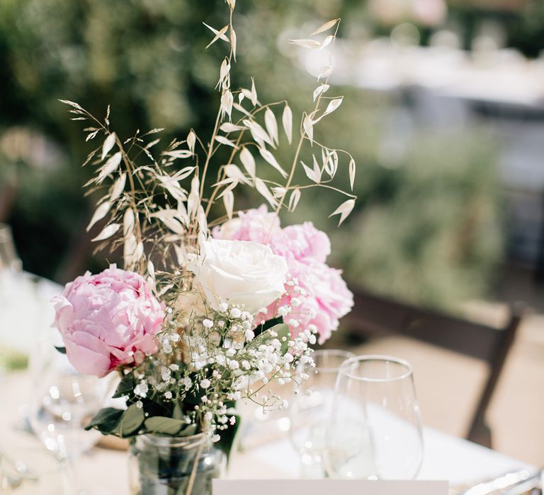 White, Pink &amp; Green Outdoor Spanish Wedding at Binissatí in Mallorca, Spain | Planned by Pasión Eventos | Wedding Dresses by Marta Planella | Marta Kowalska Photography