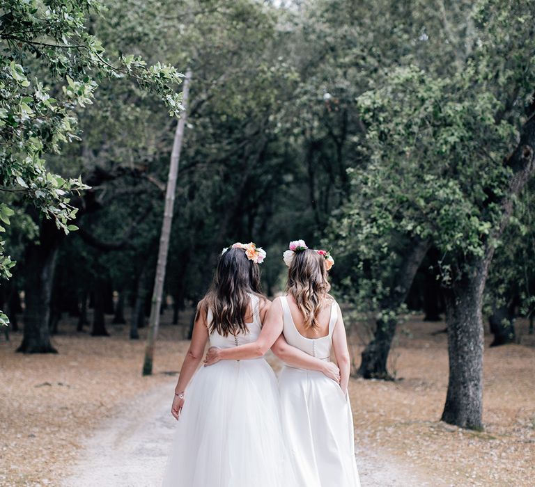 White, Pink &amp; Green Outdoor Spanish Wedding at Binissatí in Mallorca, Spain | Planned by Pasión Eventos | Wedding Dresses by Marta Planella | Marta Kowalska Photography