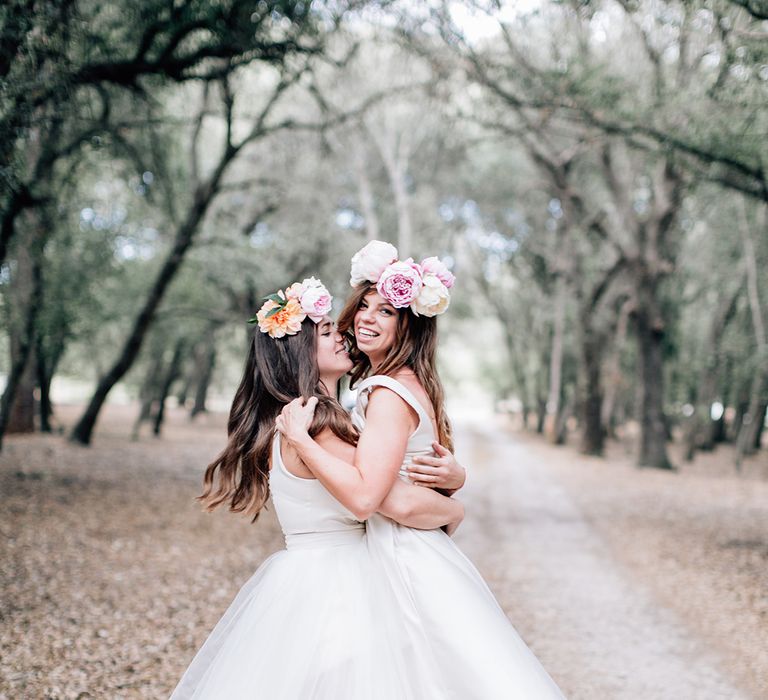 White, Pink &amp; Green Outdoor Spanish Wedding at Binissatí in Mallorca, Spain | Planned by Pasión Eventos | Wedding Dresses by Marta Planella | Marta Kowalska Photography