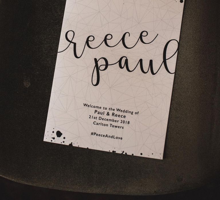 Monochrome On The Day Wedding Stationery