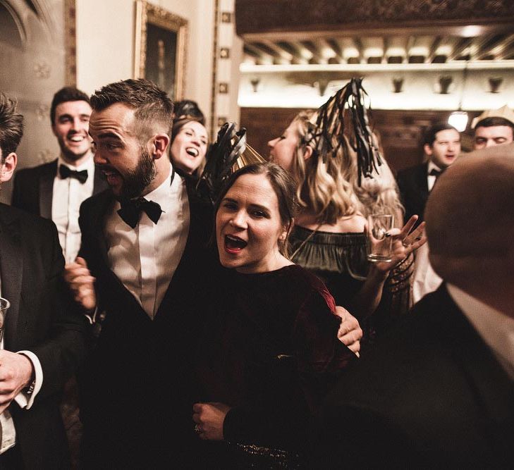 Wedding Guests Enjoying a Sing Song