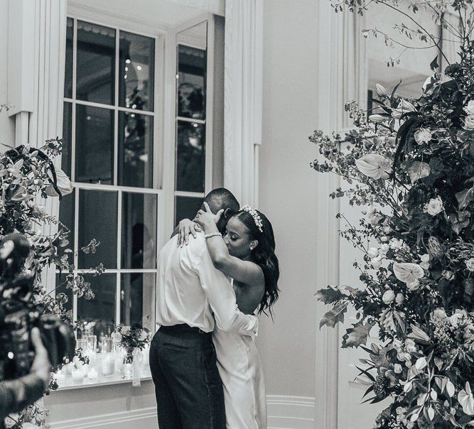 Bride and groom first dance at Coworth Park