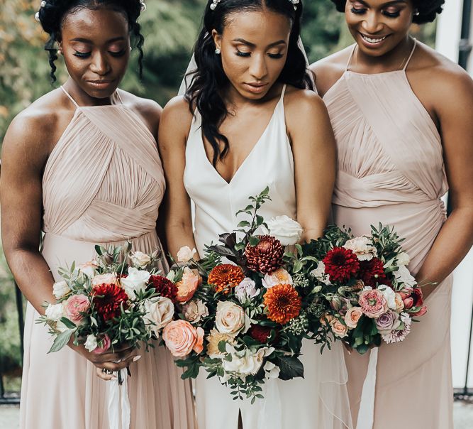 Autumanl bridesmaid bouquets