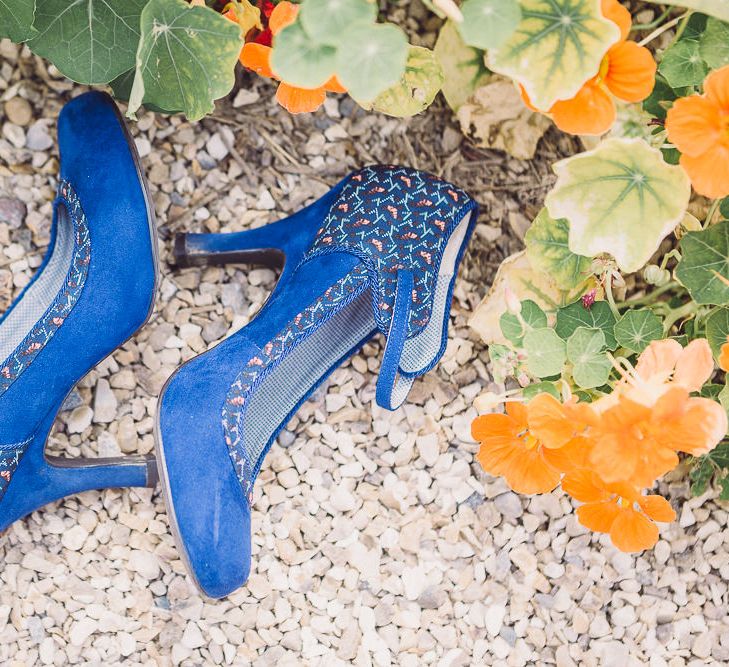 Blue Suede Bridal Shoes | Pastel Peter Rabbit Spring Inspiration at River Cottage | Beatrix Potter | Mr McGregor's Garden | Jennifer Jane Photography