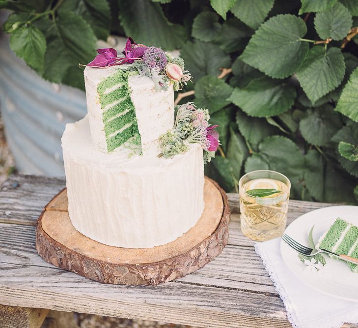 Green Layered Sponge Cake with White Frosting | Pastel Peter Rabbit Spring Inspiration at River Cottage | Beatrix Potter | Mr McGregor's Garden | Jennifer Jane Photography