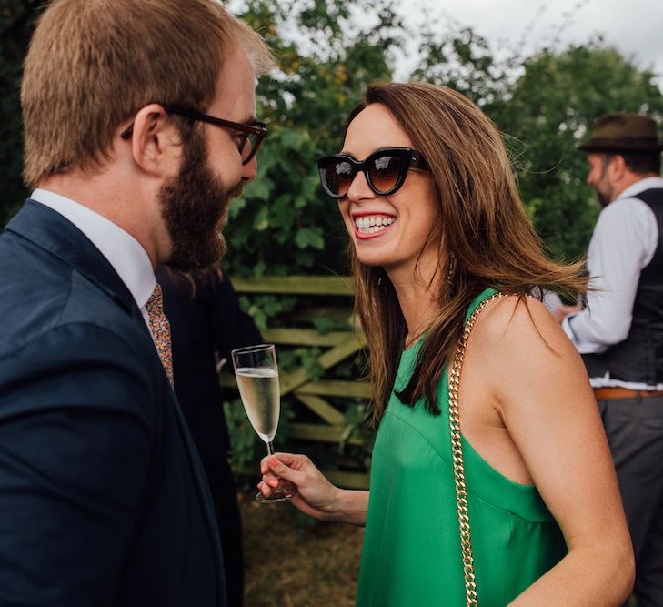 Wedding Guests | Outdoor Wedding Ceremony &amp; Tipi Reception Planned by Benessamy Events | Red on Blonde Photography