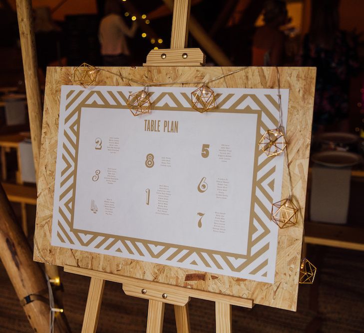 Table Plan | Outdoor Wedding Ceremony &amp; Tipi Reception Planned by Benessamy Events | Red on Blonde Photography