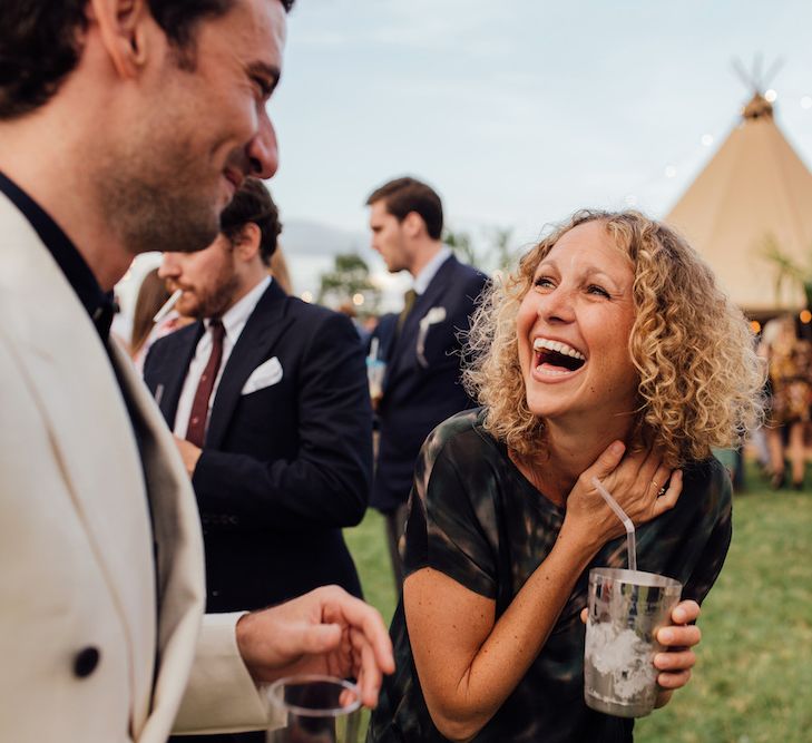 Wedding Guests | Outdoor Wedding Ceremony &amp; Tipi Reception Planned by Benessamy Events | Red on Blonde Photography