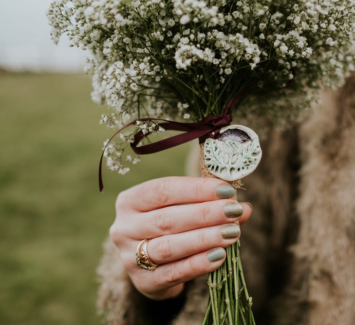 Ravensheugh Log Cabin DIY Wedding With Bride In Vintage Inspired Outfit And Groom In Kilt Virginia's Vintage Hire Photography By Joanna Nicole