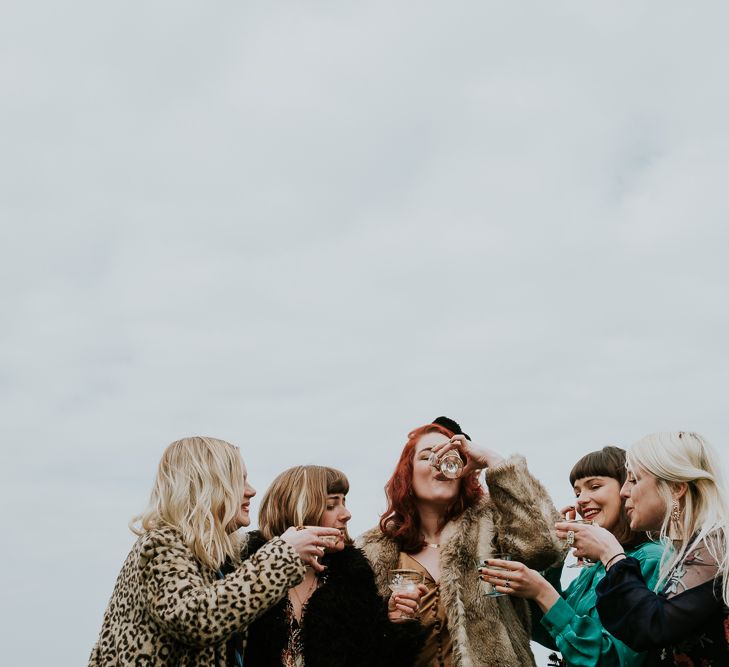 Ravensheugh Log Cabin DIY Wedding With Bride In Vintage Inspired Outfit And Groom In Kilt Virginia's Vintage Hire Photography By Joanna Nicole