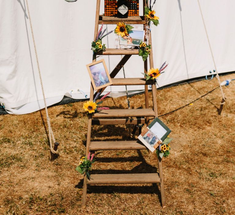 Vintage Step Ladder with Wedding Decor